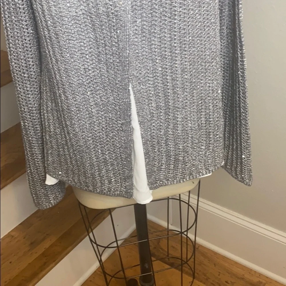 WHBM Silver Sparkly Ombré Sweater Top Combo - Picture 11 of 13